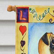 Load image into Gallery viewer, Pug LOVE Pug Flag Canvas House Size