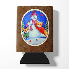 Load image into Gallery viewer, Snowman with Corgi Can or Bottle Hugger 7048CC