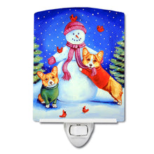 Load image into Gallery viewer, Snowman with Corgi Ceramic Night Light 7048CNL