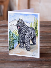 Load image into Gallery viewer, Bouvier des Flandres Greeting Cards -  Blank Note Cards – 8-Pack of Artist-Designed Cards with Envelopes