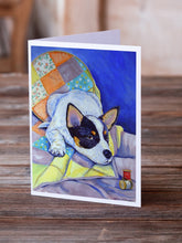 Load image into Gallery viewer, Australian Cattle Dog Sew Perfect Greeting Cards -  Blank Note Cards – 8-Pack of Artist-Designed Cards with Envelopes