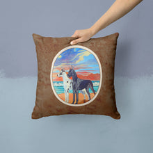 Load image into Gallery viewer, At sunset Great Dane Harlequin and Black Throw Pillow - 14x14 Decorative Pillow – Art for Your Home &amp; Patio 7051PW1414