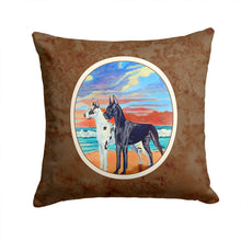 Load image into Gallery viewer, At sunset Great Dane Harlequin and Black Throw Pillow - 14x14 Decorative Pillow – Art for Your Home &amp; Patio 7051PW1414