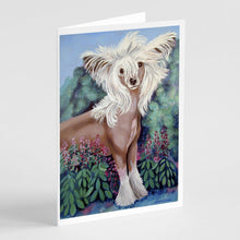 Load image into Gallery viewer, Chinese Crested  Greeting Cards -  Blank Note Cards – 8-Pack of Artist-Designed Cards with Envelopes