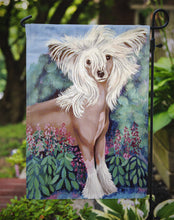 Load image into Gallery viewer, Chinese Crested in flowers  Garden Flag – Decorative Outdoor Yard Flag