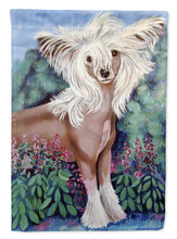 Load image into Gallery viewer, Chinese Crested in flowers  Garden Flag – Decorative Outdoor Yard Flag