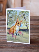 Load image into Gallery viewer, Corgi  Greeting Cards -  Blank Note Cards – 8-Pack of Artist-Designed Cards with Envelopes