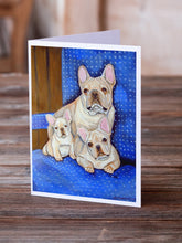 Load image into Gallery viewer, French Bulldog Momma's Love  Greeting Cards -  Blank Note Cards – 8-Pack of Artist-Designed Cards with Envelopes