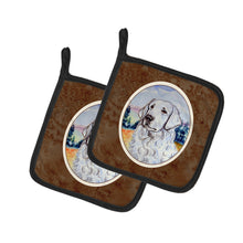 Load image into Gallery viewer, Kuvasz Pot Holders - Set of 2 Decorative Kitchen Helpers | Made in the USA 7058PTHD
