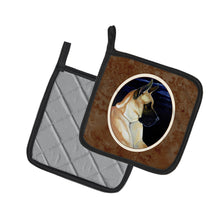 Load image into Gallery viewer, Fawn Great Dane in the Moonlight Pot Holders - Set of 2 Decorative Kitchen Helpers | Made in the USA 7059PTHD