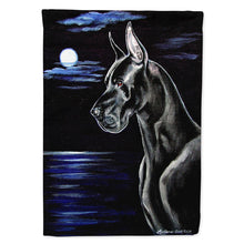 Load image into Gallery viewer, Moonlight Black Great Dane Flag Canvas House Size
