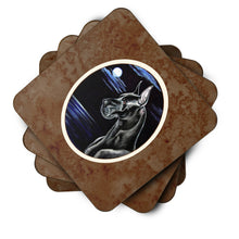 Load image into Gallery viewer, Black Great Dane in the Moonlight Foam Coaster  7060FC