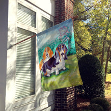 Load image into Gallery viewer, Basset Hound Double Trouble Flag Canvas House Size