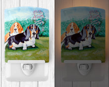 Load image into Gallery viewer, Basset Hound Double Trouble Ceramic Night Light 7061CNL