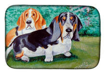 Load image into Gallery viewer, Basset Hound Double Trouble Dish Drying Mat – Absorbent, Artistic Kitchen Essentials 7061DDM