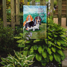 Load image into Gallery viewer, Basset Hound Double Trouble Garden Flag – Decorative Outdoor Yard Flag