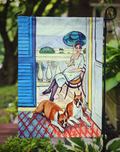 Load image into Gallery viewer, Lady with her Boxer Garden Flag – Decorative Outdoor Yard Flag