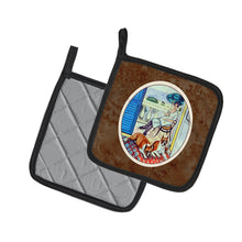 Load image into Gallery viewer, Lady with her Boxer Pot Holders - Set of 2 Decorative Kitchen Helpers | Made in the USA 7068PTHD