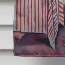 Load image into Gallery viewer, Lady with her Papillon Flag Canvas House Size