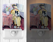 Load image into Gallery viewer, Lady with her Papillon Ceramic Night Light 7069CNL