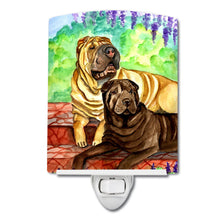 Load image into Gallery viewer, Shar Pei Fawn and Chocolate Ceramic Night Light 7070CNL