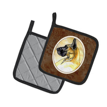 Load image into Gallery viewer, Fawn Great Dane Pot Holders - Set of 2 Decorative Kitchen Helpers | Made in the USA 7071PTHD
