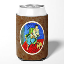 Load image into Gallery viewer, Lady with her  Fawn Pug Can or Bottle Hugger 7072CC