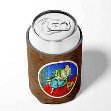 Load image into Gallery viewer, Lady with her  Fawn Pug Can or Bottle Hugger 7072CC
