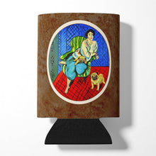 Load image into Gallery viewer, Lady with her  Fawn Pug Can or Bottle Hugger 7072CC