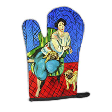 Load image into Gallery viewer, Lady with her  Fawn Pug Oven Mitt 7072OVMT