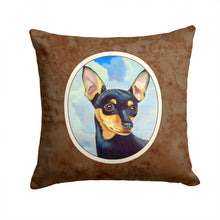 Load image into Gallery viewer, Min Pin Black and Tan Throw Pillow - 14x14 Decorative Pillow – Art for Your Home &amp; Patio 7073PW1414