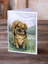 Load image into Gallery viewer, Tibetan Spaniel  Greeting Cards -  Blank Note Cards – 8-Pack of Artist-Designed Cards with Envelopes