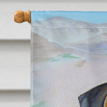 Load image into Gallery viewer, Black and Cream Dachshund Flag Canvas House Size