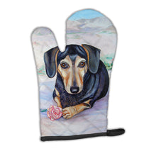 Load image into Gallery viewer, Black and Cream Dachshund Oven Mitt 7076OVMT