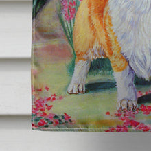 Load image into Gallery viewer, Corgi Springtime in the Garden Flag Canvas House Size