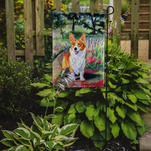 Load image into Gallery viewer, Corgi Springtime in the Garden Garden Flag – Decorative Outdoor Yard Flag