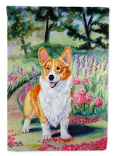 Load image into Gallery viewer, Corgi Springtime in the Garden Garden Flag – Decorative Outdoor Yard Flag