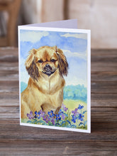 Load image into Gallery viewer, Tibetan Spaniel  Greeting Cards -  Blank Note Cards – 8-Pack of Artist-Designed Cards with Envelopes