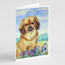 Load image into Gallery viewer, Tibetan Spaniel  Greeting Cards -  Blank Note Cards – 8-Pack of Artist-Designed Cards with Envelopes