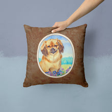 Load image into Gallery viewer, Tibetan Spaniel Throw Pillow - 14x14 Decorative Pillow – Art for Your Home &amp; Patio 7078PW1414