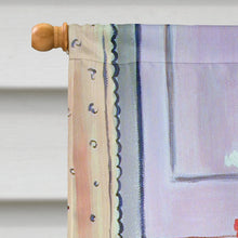 Load image into Gallery viewer, Orange Tabby Cat on the table Flag Canvas House Size