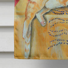 Load image into Gallery viewer, Orange Tabby Cat on the table Flag Canvas House Size