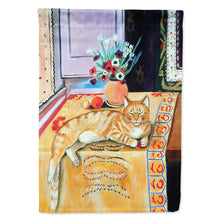 Load image into Gallery viewer, Orange Tabby Cat on the table Flag Canvas House Size