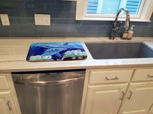 Load image into Gallery viewer, Dolphin under the sea Dish Drying Mat – Absorbent, Artistic Kitchen Essentials 7080DDM