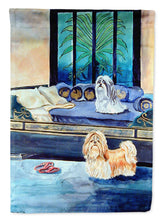 Load image into Gallery viewer, Shih Tzu Tan and Silver Flag Canvas House Size