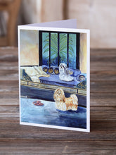 Load image into Gallery viewer, Shih Tzu Double Trouble  Greeting Cards -  Blank Note Cards – 8-Pack of Artist-Designed Cards with Envelopes