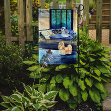Load image into Gallery viewer, Shih Tzu Tan and Silver Garden Flag – Decorative Outdoor Yard Flag