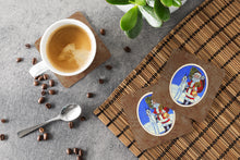 Load image into Gallery viewer, Harlequin Great Dane with Santa Claus Foam Coaster  7083FC