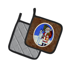 Load image into Gallery viewer, Harlequin Great Dane with Santa Claus Pot Holders - Set of 2 Decorative Kitchen Helpers | Made in the USA 7083PTHD