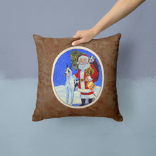 Load image into Gallery viewer, Harlequin Great Dane with Santa Claus Throw Pillow - 14x14 Decorative Pillow – Art for Your Home &amp; Patio 7083PW1414